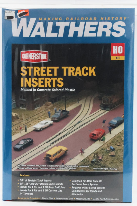 Walthers Cornerstone Series, HO scale, Street Track Inserts, Factory sealed, 933-3140