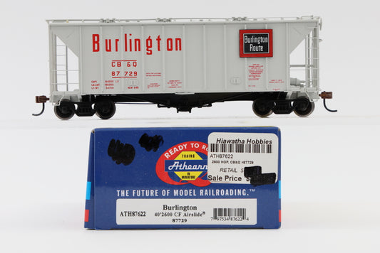 Athearn Ready to Run Chicago, Burlington, and Quincy 40' 2600 CF Airslide, #87729, ATH87622