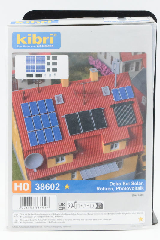 Kibri, HO scale, Deko-Set Solar panels, 38602, factory sealed