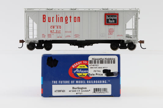 Athearn Ready to Run Chicago, Burlington, and Quincy 40' 2600 CF Airslide, #87717, ATH87621
