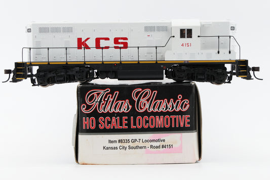 Atlas Classic HO Scale GP7 Locomotive Kansas City Southern-Road #4151, Item#8335, White paint scheme