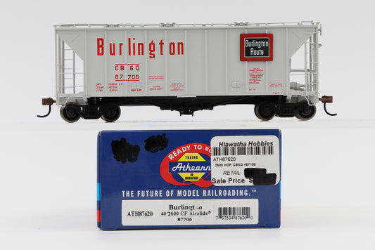 Athearn Ready to Run Chicago, Burlington, and Quincy 40' 2600 CF Airslide, #87706, ATH87620