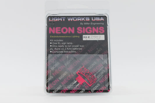 Light Works USA by Miller Engineering, Neon Signs, Hotel Belmont, kit #2903 N scale,