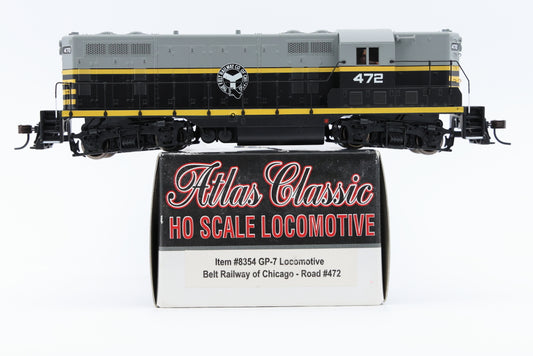 Atlas Classic HO scale Locomotive EMD GP7 Belt Railway of Chicago #472, #8354