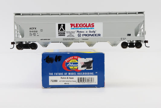 Athearn Ready to Run, Rohm & Haas ACF 5250 Centerflow, Covered Hopper, 54102, 72289