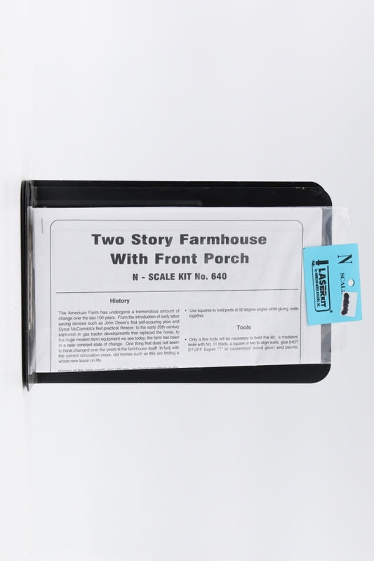 American Model Builders Laser Kit, N scale, Two Story Farmhouse with front porch, No.640