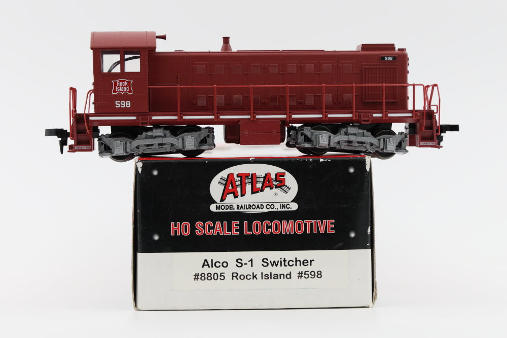 Atlas Classic HO Scale Alco S-1 Switcher Rock Island #598, #8805, horn hook couplers