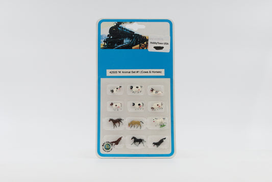 Bachmann N scale Animal set #1 (Cows and Horses), 42505