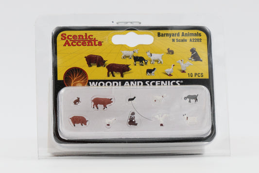 Woodland Scenics N scale Barnyard Animals A2202