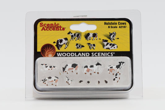 Woodland Scenics N scale Holstein Cows A2187