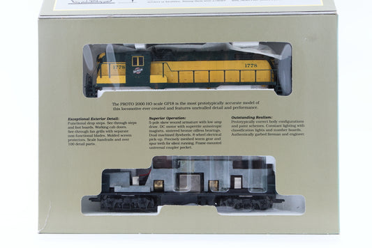 Life Like Proto 2000 Chicago and Northwestern GP18 1778, Item 8140, DC loco