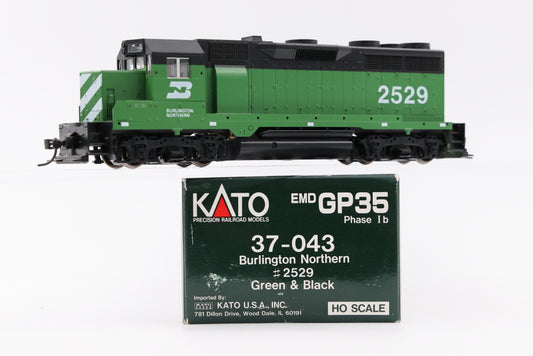 Kato HO scale Burlington Northern EMD GP35 2529, Phase Ib, 37-043, DC, used