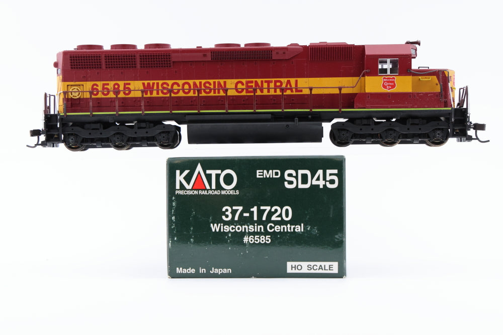 Kato HO scale Wisconsin Central EMD SD45, 6585, 37-1720, DC, used