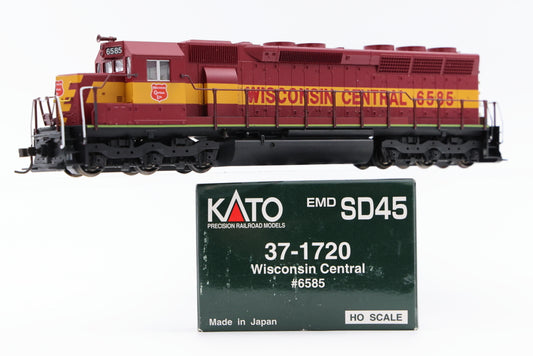 Kato HO scale Wisconsin Central EMD SD45, 6585, 37-1720, DC, used
