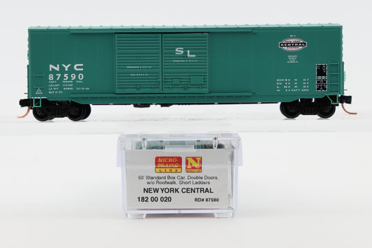 Micro Trains Line New York Central, 50ft Standard Box car, Double Doors, w/o Roofwalk, Short ladders #87590, 182 00 020