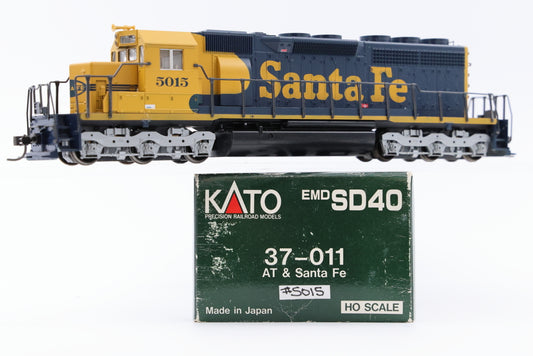 Kato HO scale Santa Fe EMD SD40, 5015, 5072, 37-011, DC, used