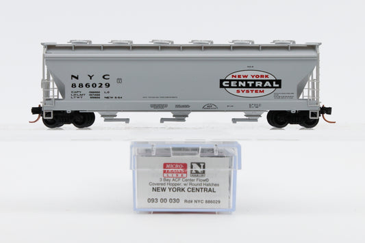 Micro Trains Line New York Central, 3-Bay ACF Center Flow, Covered Hopper w/Round Hatches, #4886062, 093 00 030