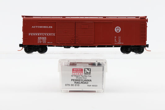 Micro Trains Line Pennsylvania, 50ft Wagon Box car, Double Doors, #48323, 079 00 010
