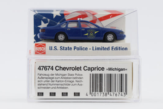 Busch, HO scale Chevrolet Caprice, US State Police, Limited edition, Michigan State Police,