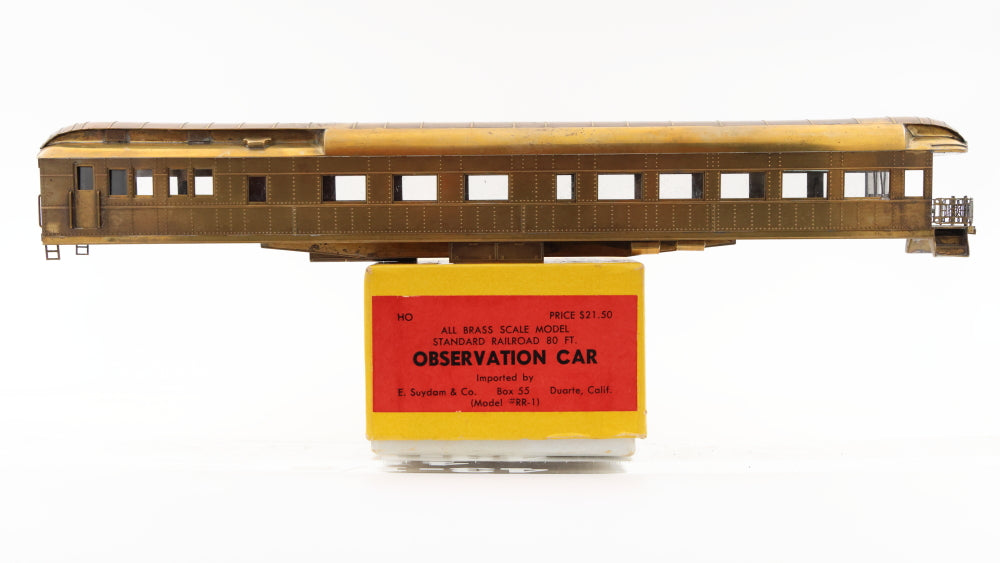 E. Suydam &amp; Co, HO scale, Brass, 80' Observation. Car, No Trucks, Original box