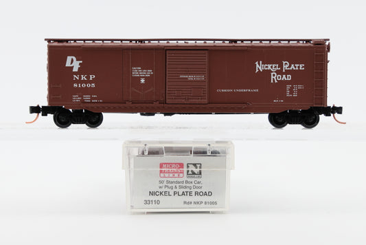 Micro Trains Line Erie, 50ft Standard Box Car, w/Plug and Sliding Door #81005, 33110