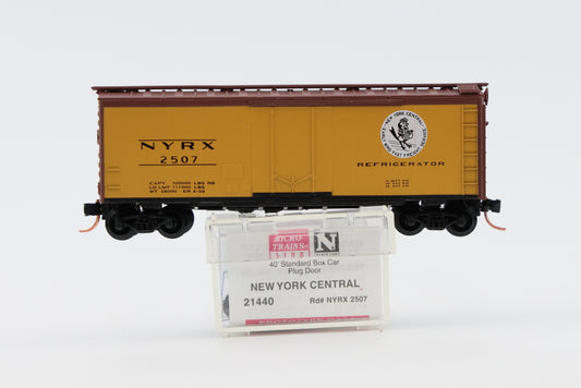 Micro Trains Line New York Central, 40ft Standard Box car, Plug Door, #NYRX 2507, 21440