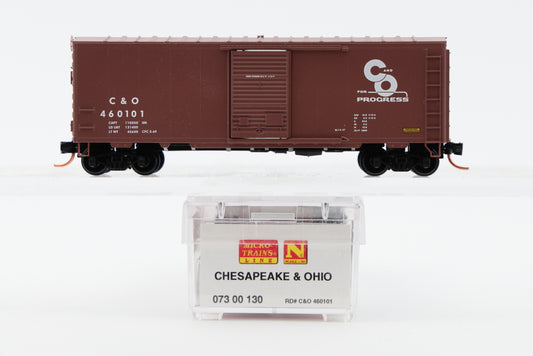 Micro Trains Line Chesapeake and Ohio 40' Standard Box Car, Single Door, #460101, 073 00 130