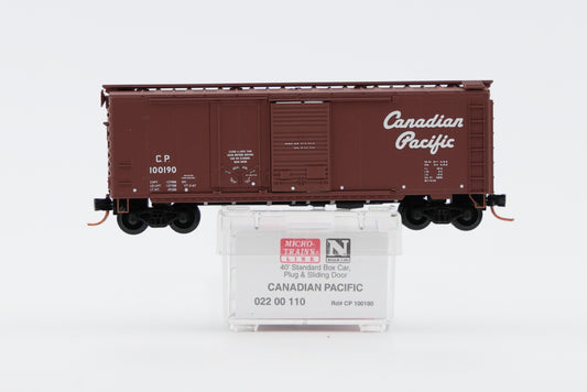 Micro Train Lines Canadian Pacific 40' Standard Box Car, Plug and Sliding door, #100190, 022 00 110