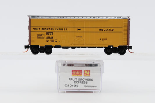 Micro Trains Line Fruit Growers Express 40' Steel Plug Door Box car, #RBNX 82204, 021 00 060