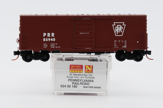 Micro Trains Line Pennsylvania 40' Standard Box Car Single door w/o Roof walk, #85940, 024 00 180