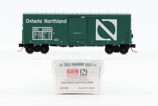 Micro Trains Line Ontario Northland, 40' Standard Box Car, Single Door, w/o roof walk, #92002, 24100