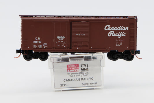 Micro Train Lines Canadian Pacific 40' Standard Box Car, Plug and Sliding door, #100197, 22110