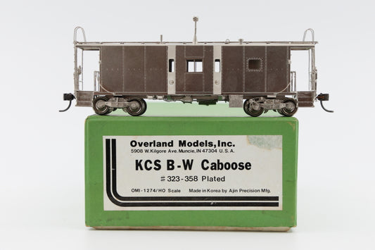 Overland Models Inc.Kansas City Southern B-W (bay Window) Caboose, #323-358 Plated, OMI-1274, unpainted