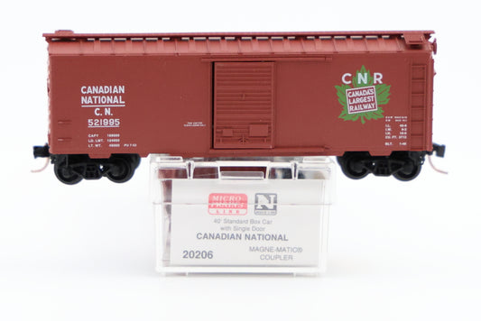 Micro Trains Line Canadian National, 40ft Standard Box Car Single Door, #521995, 20206