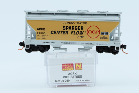 Micro Trains Line ACFX Industries "Demonstrator" 2 Bay ACF Center Flow Covered Hopper, #44503, 092 00 260