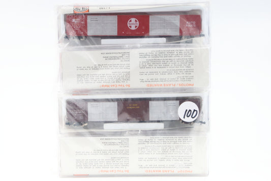 Con Cor N scale 12 pack, factory sealed, both Santa Fe and Southern Pacific 85ft, Hi Cube box cars