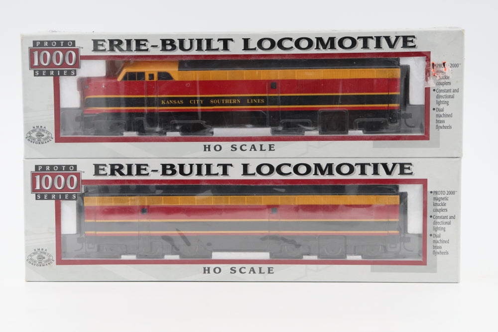 Life Like Proto 1000 Kansas City Southern A-B set Erie Built, 62A-62B, Item 23991, factory sealed, DC locos