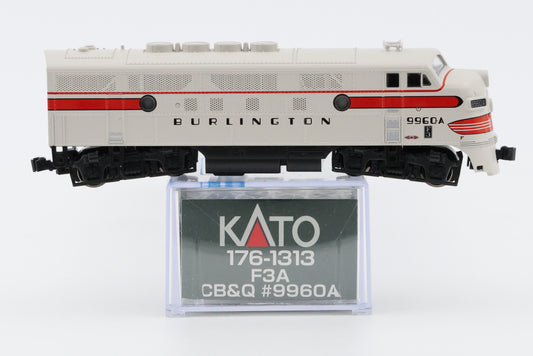 Kato N scale CB&Q, Burlington F3A 9960A, 176-1313