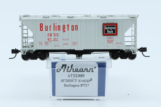 Athearn N scale Chicago, Burlington, and Quincy 40' 2600 CF Airslide, #87717, ATH23889