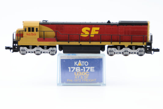 Kato N scale Santa Fe-SPSF scheme U30C #8150, DC, Rapido style couplers, Pre-1972 Freight, new in box, Pre-owned, never used, 176-17E