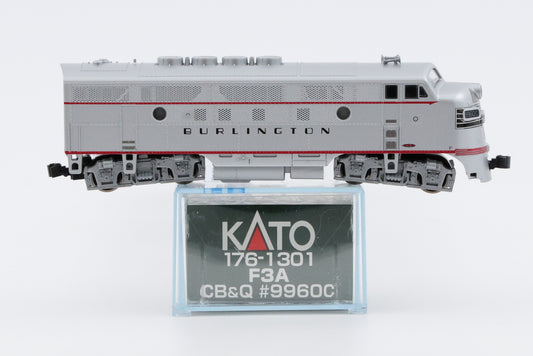 Kato N scale CB&Q, Burlington F3A, 9960C, 176-1301