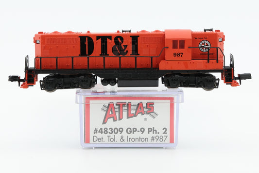 Atlas N scale DT&I, Detroit, Toledo, and Ironton GP9, Ph. 2, 987, #48309