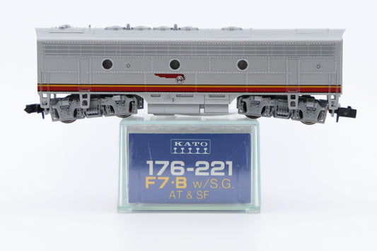 Kato N scale Santa Fe F7B, w/S.G., no number, DC, Kadee couplers, new in box, Pre-owned, never used, 176-221