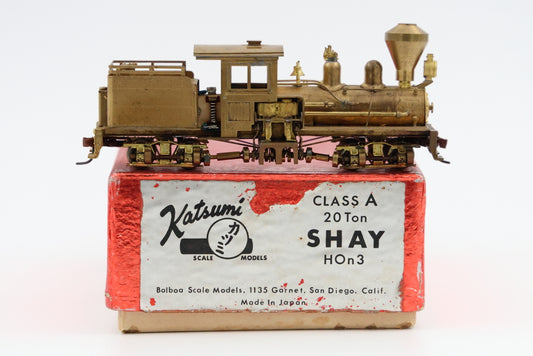 Katsumi Scale Models HOn3 Scale Class A 20 ton Shay Brass Steam engine