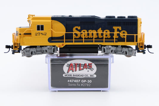 Altas N scale Santa Fe GP30 2782, DC, Kadee Style couplers, new in box, Pre-owned, never used, 47406