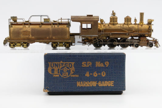 United Models HOn3 Scale Southern Pacific 4-6-0, Ten wheeler Brass Steam engine