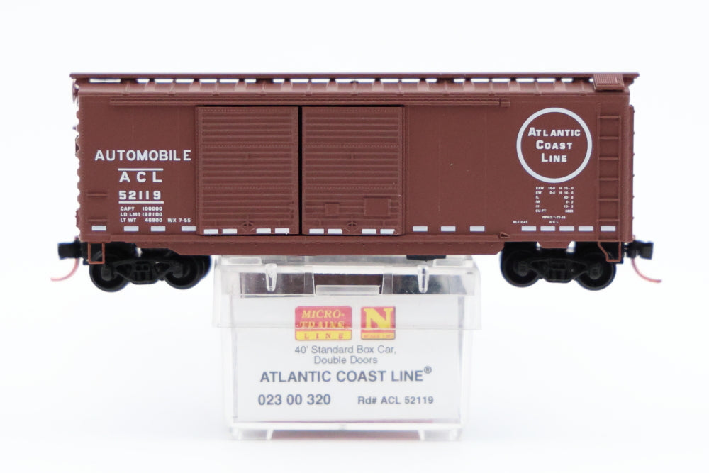 Micro Trains Line Atlantic Coast Line 40ft Standard box car, Double Doors, #52119, 023 00 320