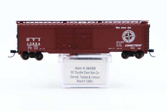 Atlas N scale Detroit Toledo and Ironton, 50ft Double Door Box Car, #13651, 36468