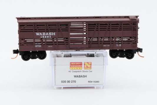 Micro Trains Line Wabash 40ft Despatch Stock car, #15283, 035 00 270