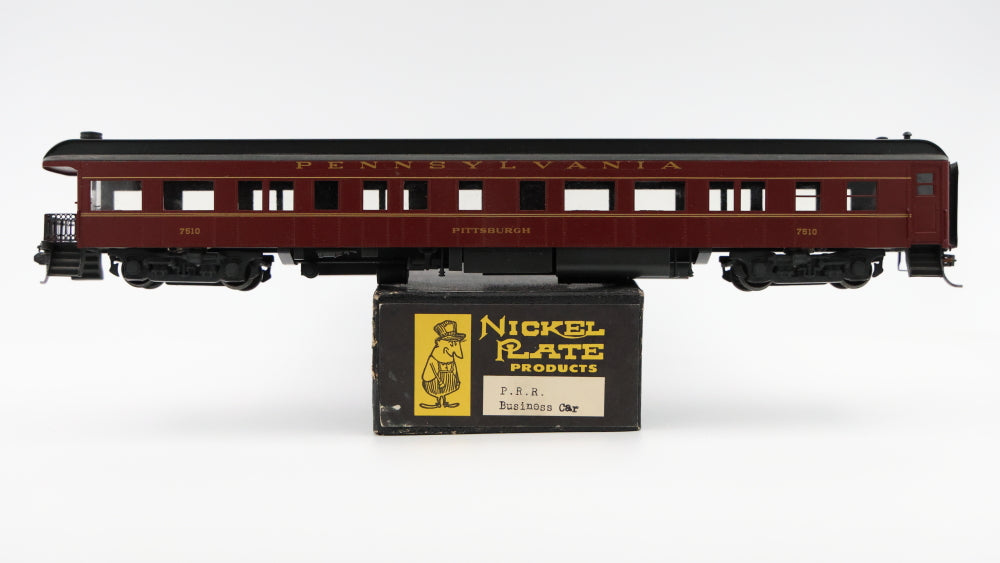 Nickel Plate Products HO Scale Pennsylvania Railroad Brass Business car, Factory or Custom painted, "Pittsburgh", Original box